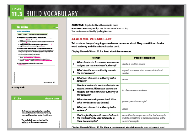 Escalate English Build Vocabulary