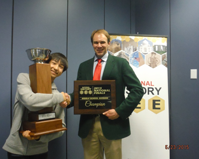 David Madden & Benji Chiu 2015 History Bee Winner