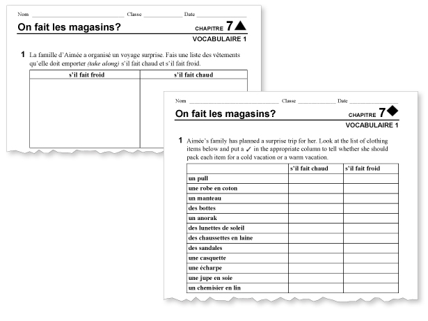 Differentiated Practice and Assessment