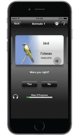 HMH French Vocabulary app on iPhone