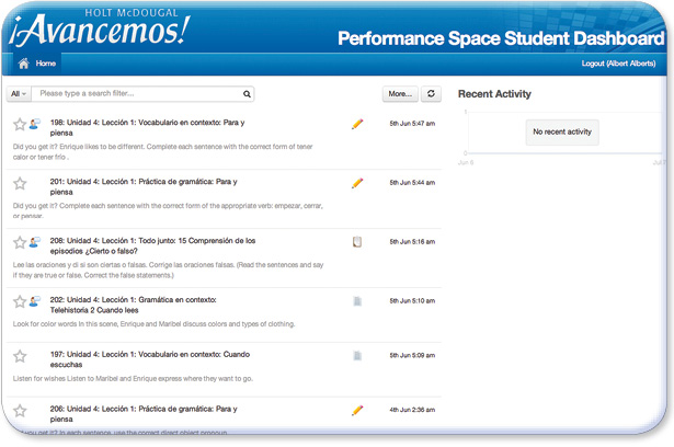 student teacher dashboard